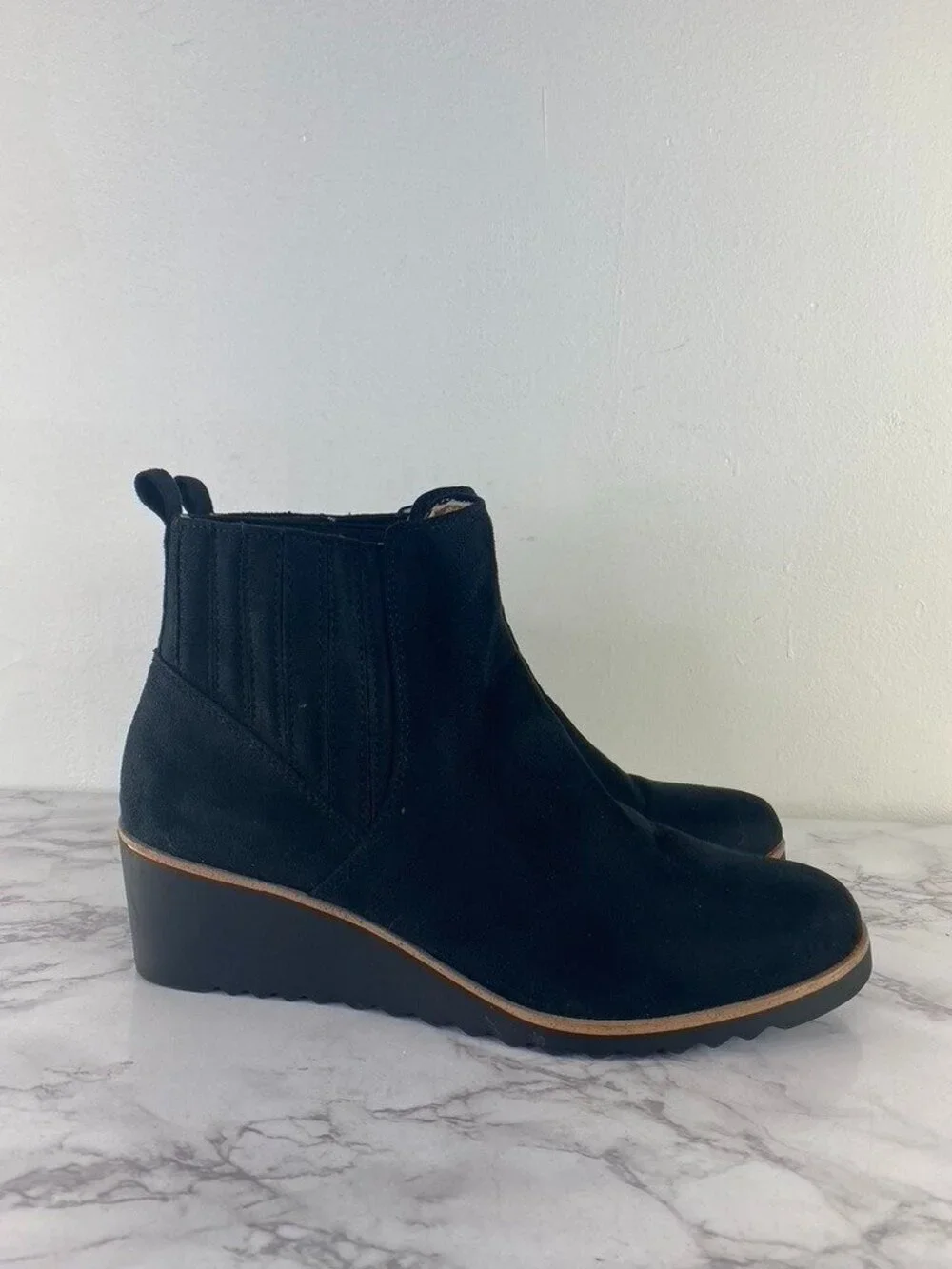 Life Stride Zenith Chelsea Wedge Pull On Boot Black Size 11